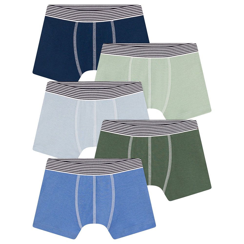 Petit Bateau - 5pc-Set - Boy's Plain Cotton Boxers