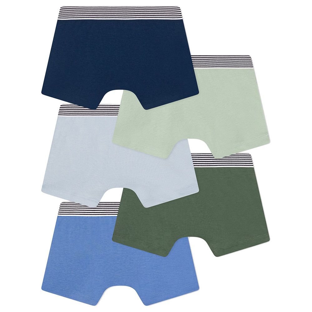 Petit Bateau - 5pc-Set - Boy's Plain Cotton Boxers