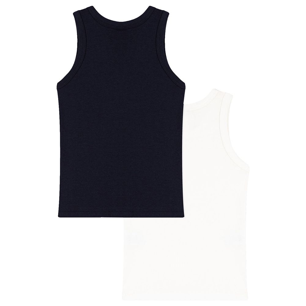 Petit Bateau - 2pc-Set - Boy's Solid Cotton Vests