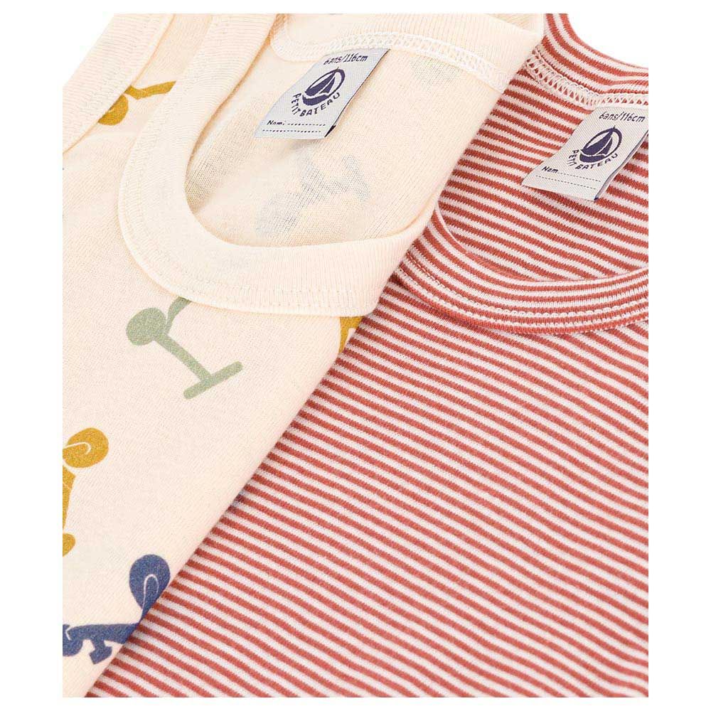 Petit Bateau - 2pc-Set - Boy's Scooter Print Cotton Vests