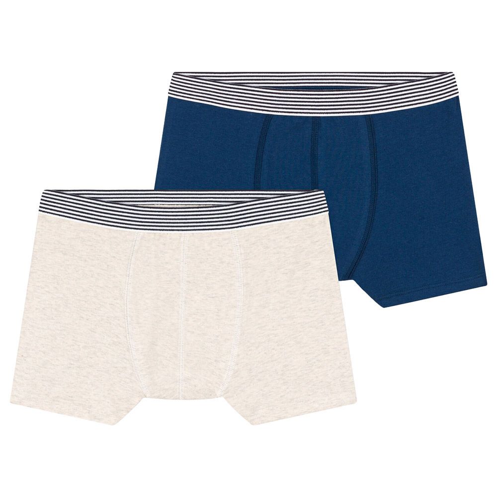 Petit Bateau - 2pc-Set - Boy's Cotton And Elastane Boxers