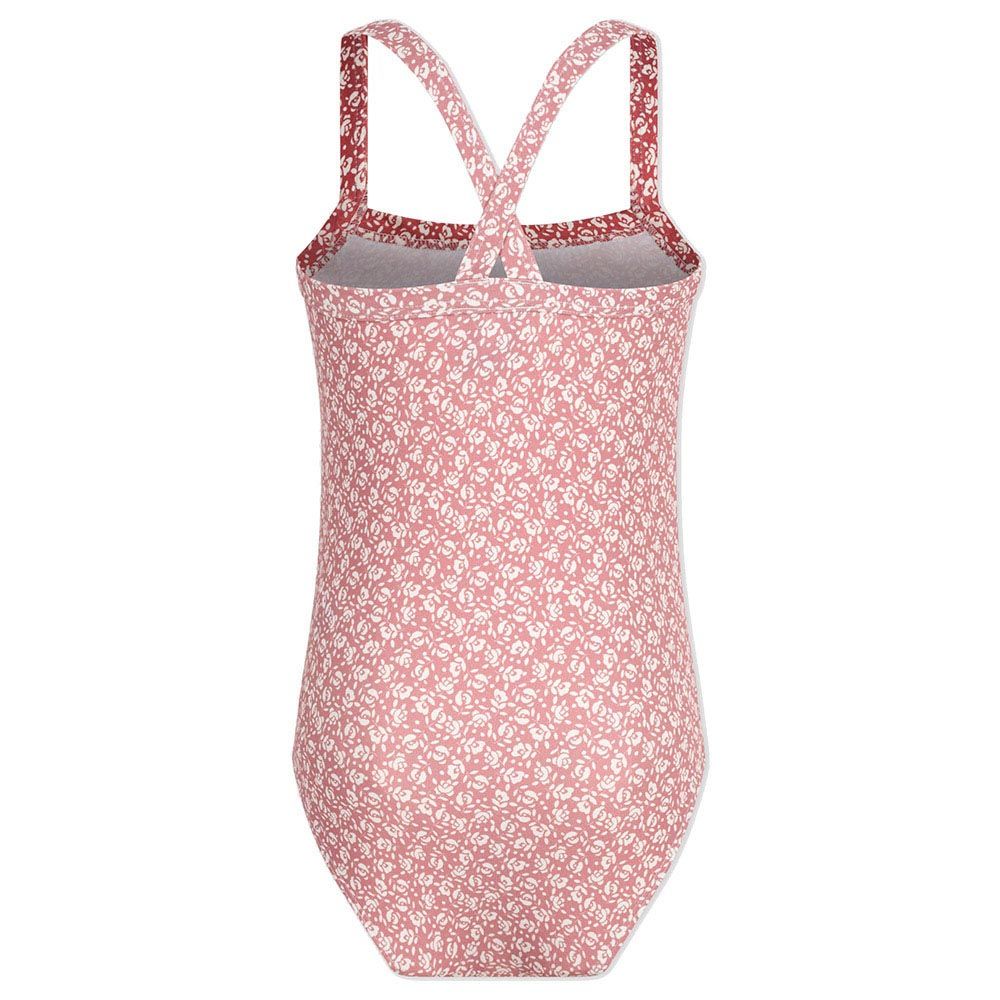 Petit Bateau - Girl's Floral Print Swimsuit - Pink/White