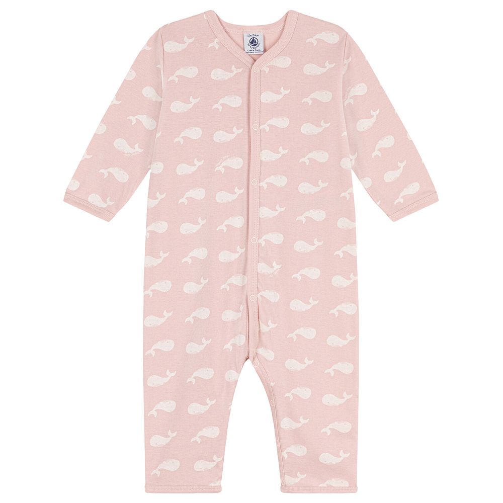 Petit Bateau - Baby's Printed Footless Cotton Sleepsuit - Pink