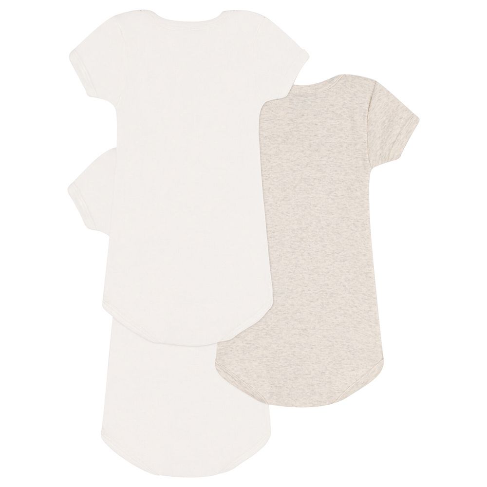 Petit Bateau - 3pc-Set - Short Sleeves Cotton Globetrotteur Bodysuits