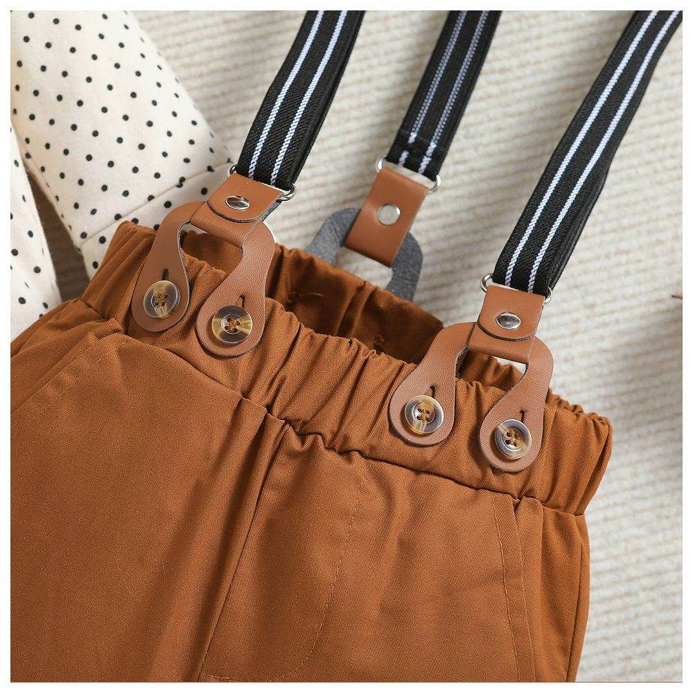 Sugar Rush - 2pc-Set - Boys Bodysuit, Waistcoat & Pants - Brown