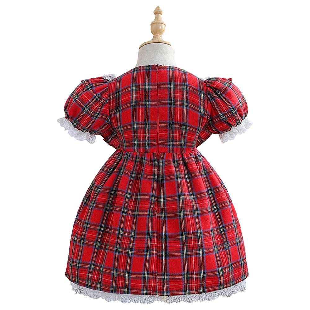 Sugar Rush - Checked Fashion Dress - Red