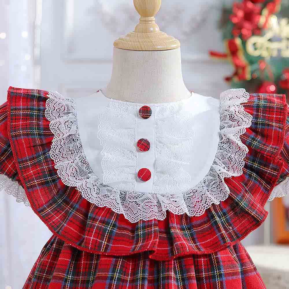 Sugar Rush - Checked Fashion Dress - Red