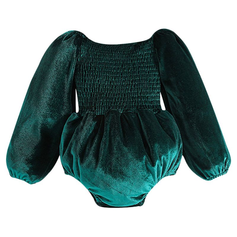 Sugar Rush - Christmas Solid Romper - Green