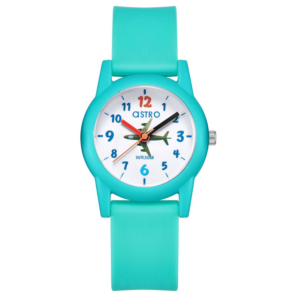 Astro - Japan Pc21 Movement Polyurethane Strap Analog Display Watch - Jade