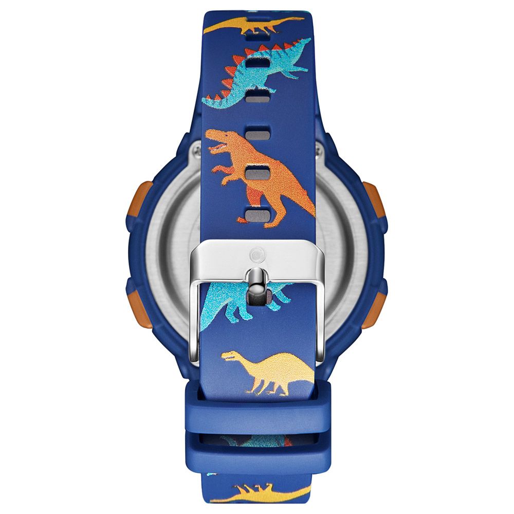 Astro - Digital Display And Polyurethane Strap Dinosaur Print Watch - Blue