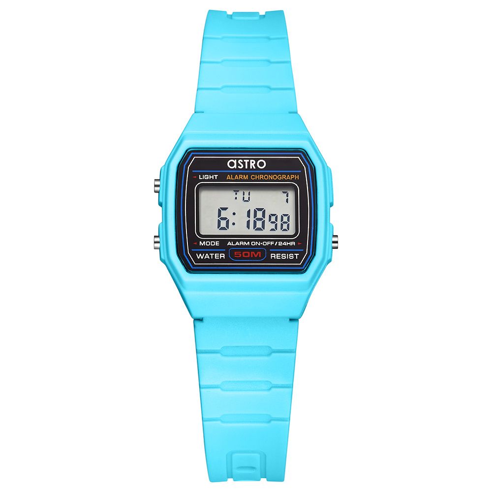 Astro - Kids Digital Black Dial Watch - Light Blue