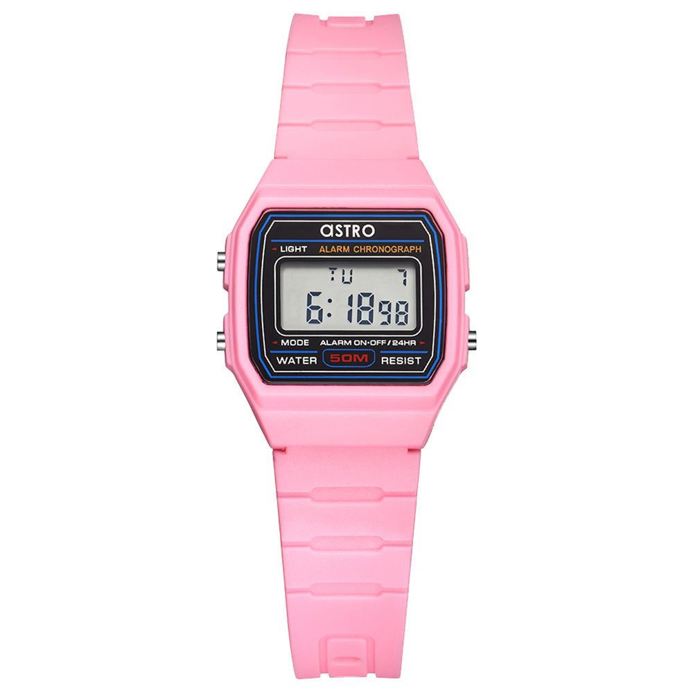 Astro - Kids Digital Black Dial Watch - Pink