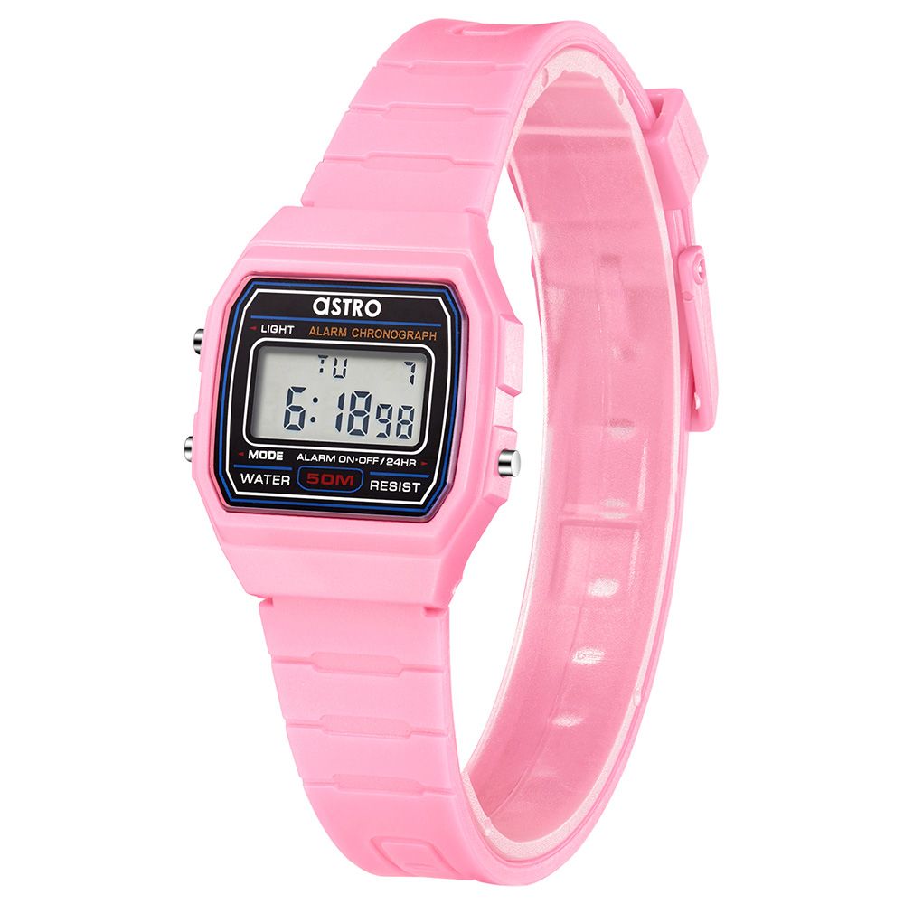 Astro - Kids Digital Black Dial Watch - Pink