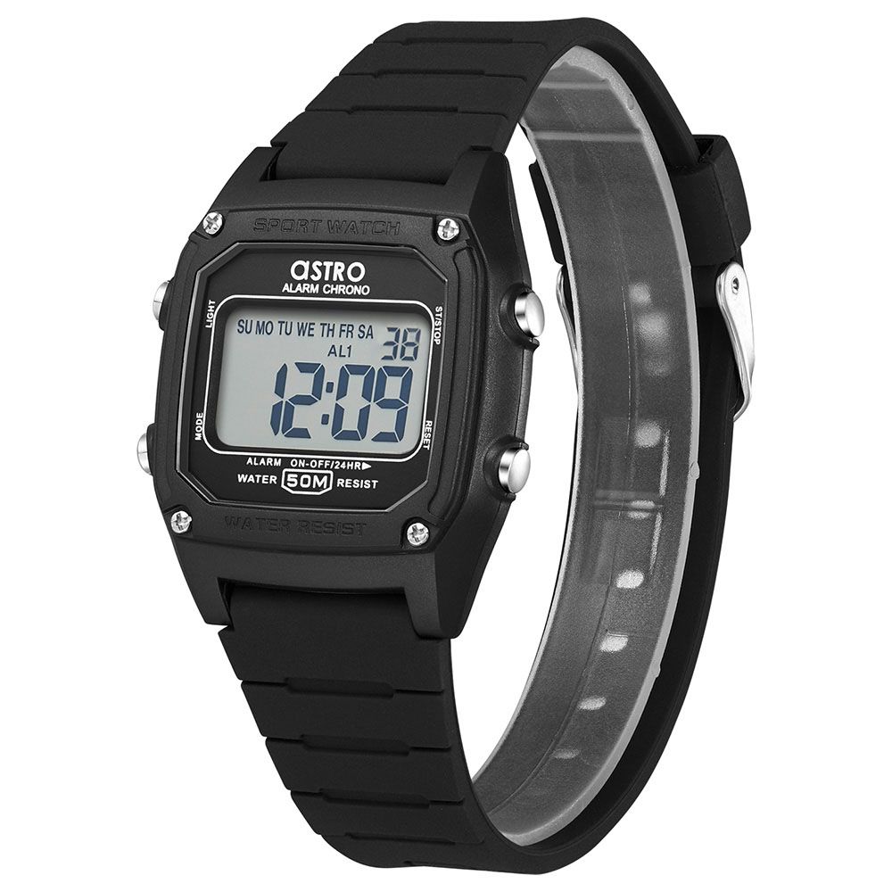 Astro - Kids Digital Silver Dial Watch - Black