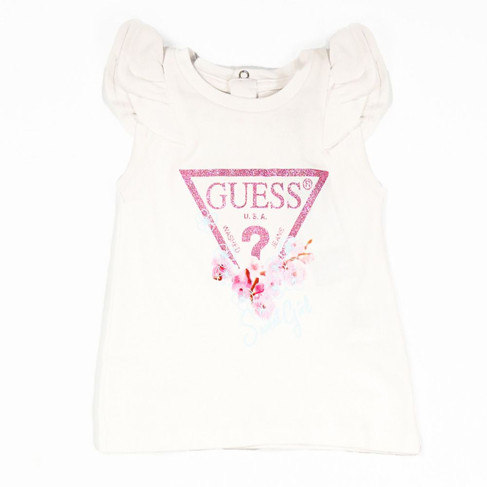 Guess - 2pc-Set - Sleeveless T-Shirt & Leggings - White/Pink