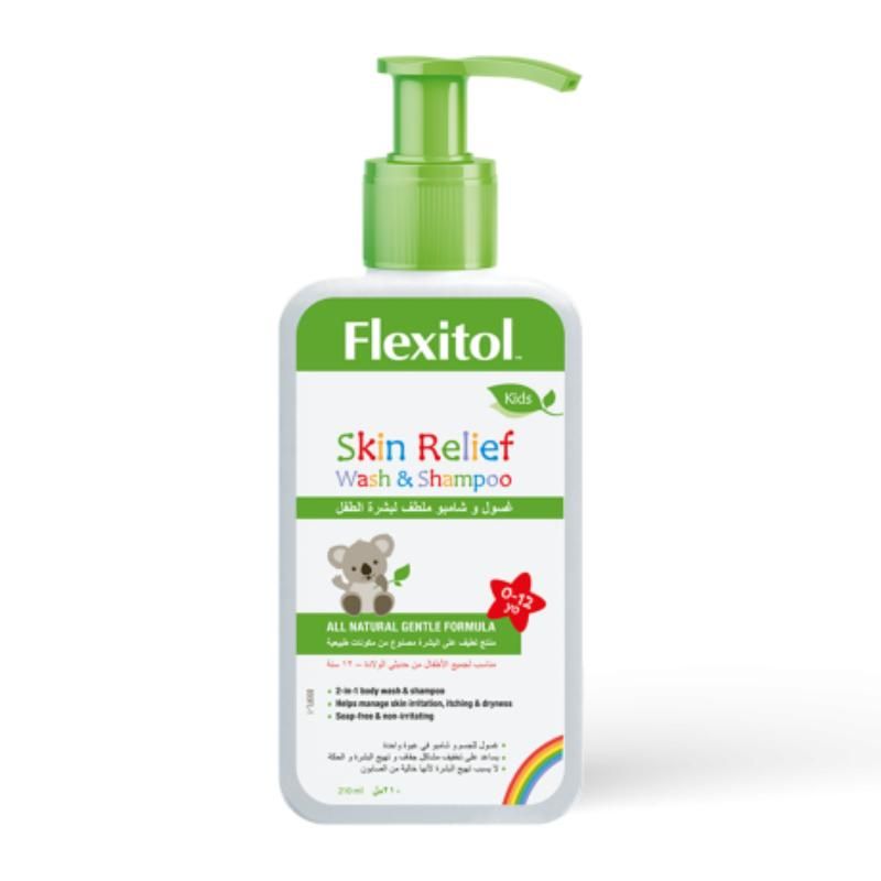 Flexitol - Kids Skin Relief Wash & Shampoo 210ml - White