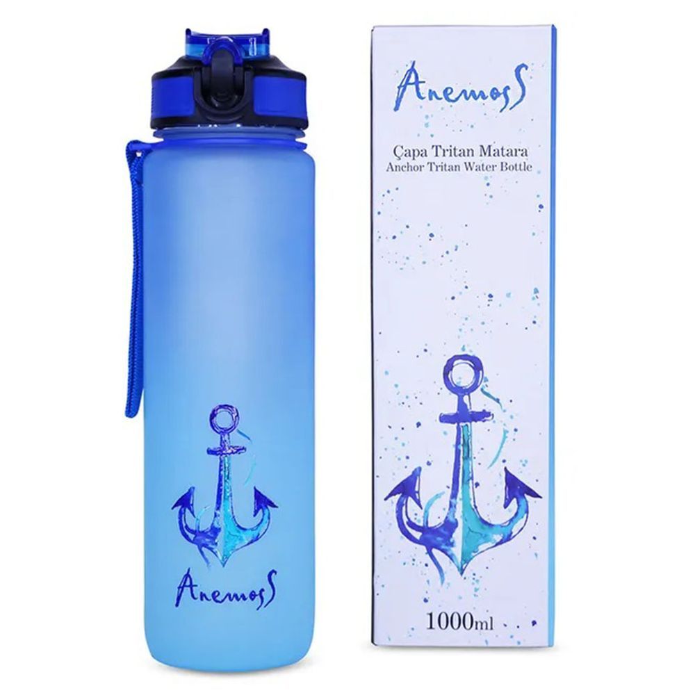 Anemoss - Anchor Pattern Tritan Water Bottle - 1000 ml