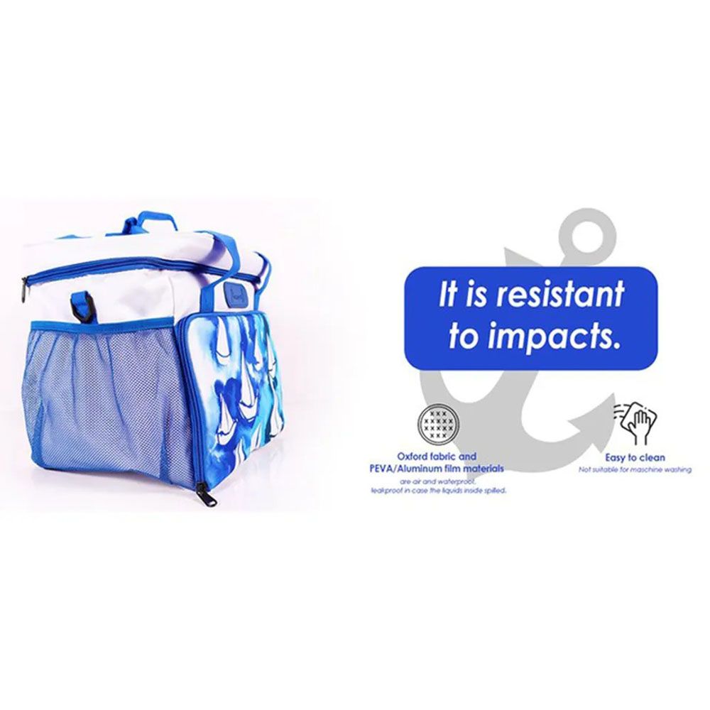 Anemoss - Sail Insulated Lunch Bag - 18.5L - White/Blue