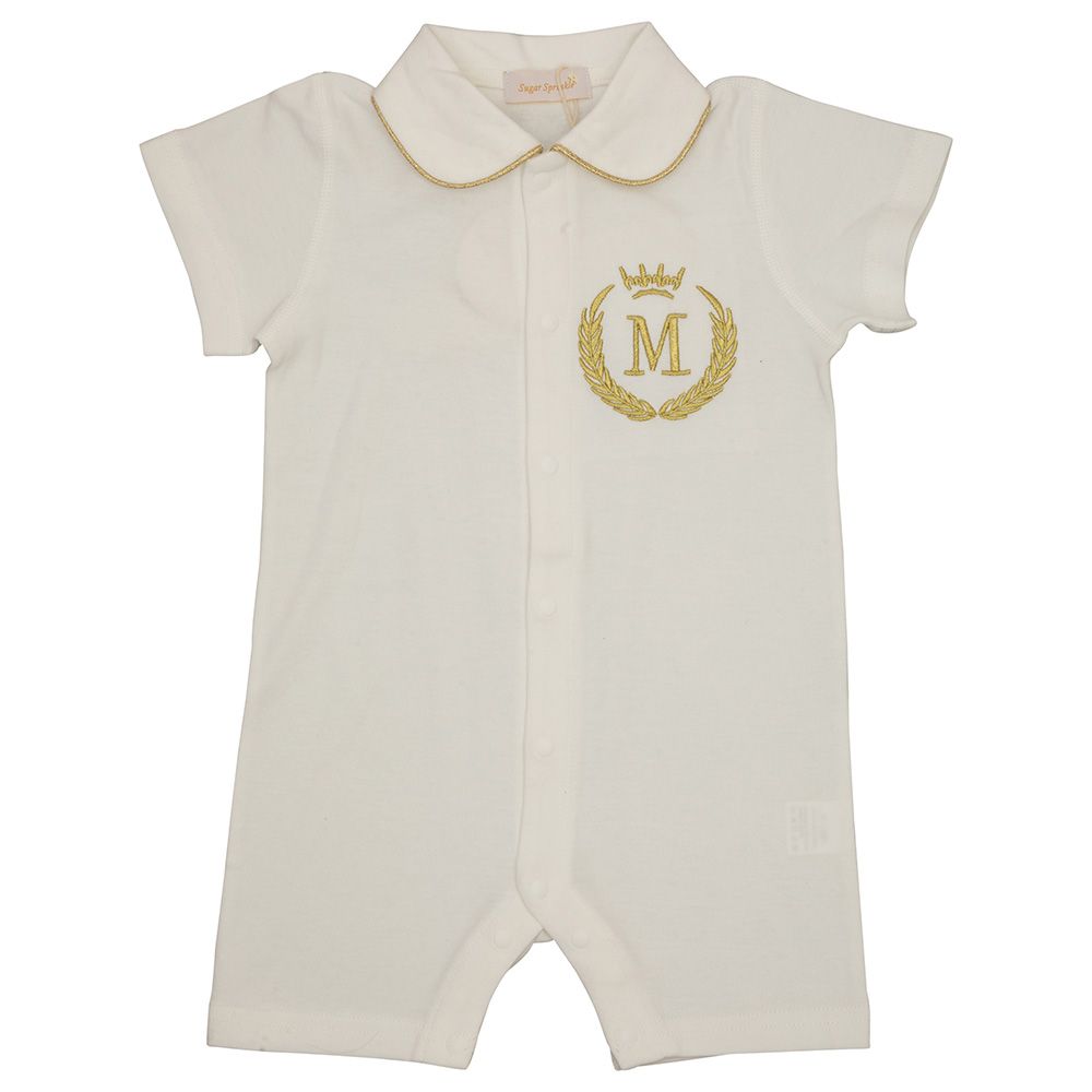 Sugar Sprinkle - Angel Wings "M For My Mamma" Romper - Ivory