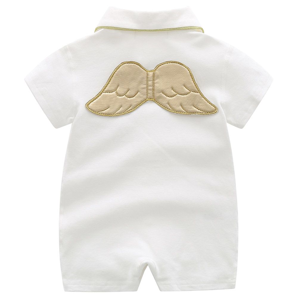 Sugar Sprinkle - Angel Wings "M For My Mamma" Romper - Ivory