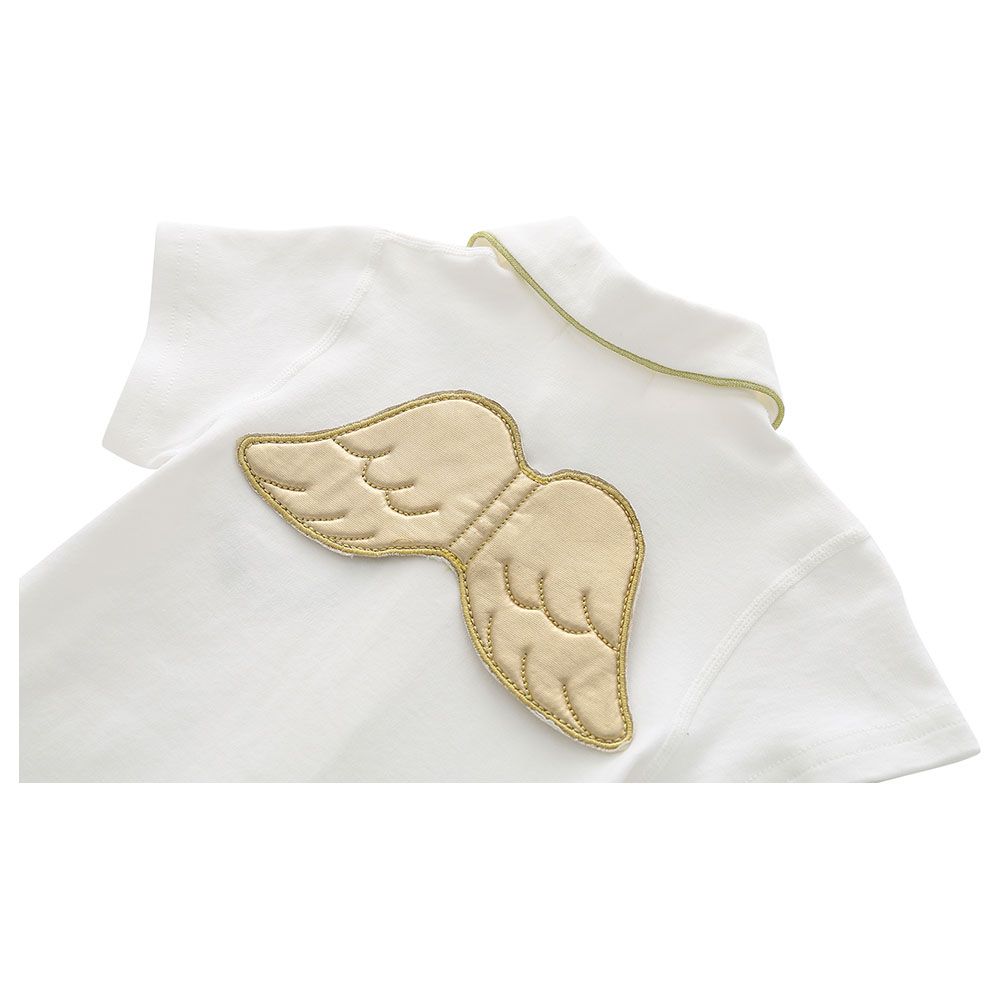 Sugar Sprinkle - Angel Wings "M For My Mamma" Romper - Ivory