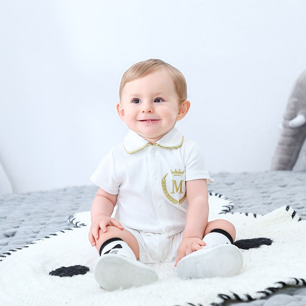 Sugar Sprinkle - Angel Wings "M For My Mamma" Romper - Ivory