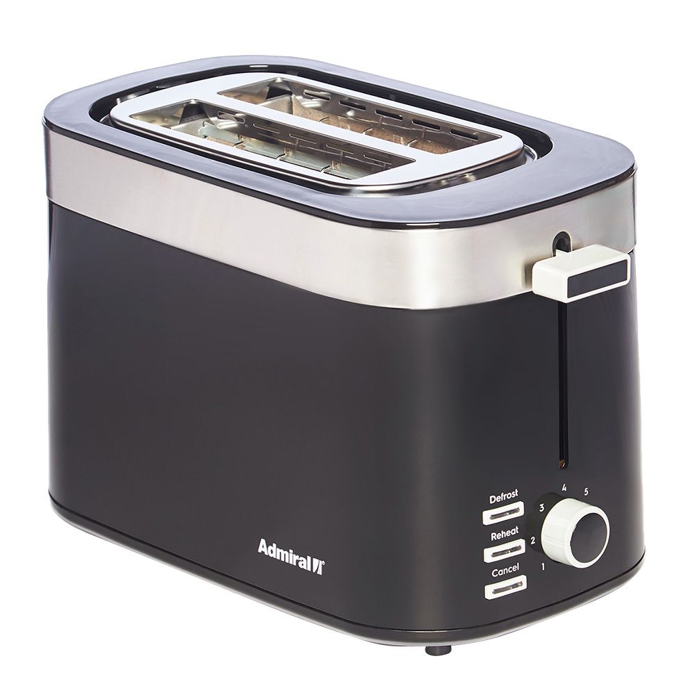 Admiral - 2 Slice Toaster w/ Browning Knob - Black - 730-870 W