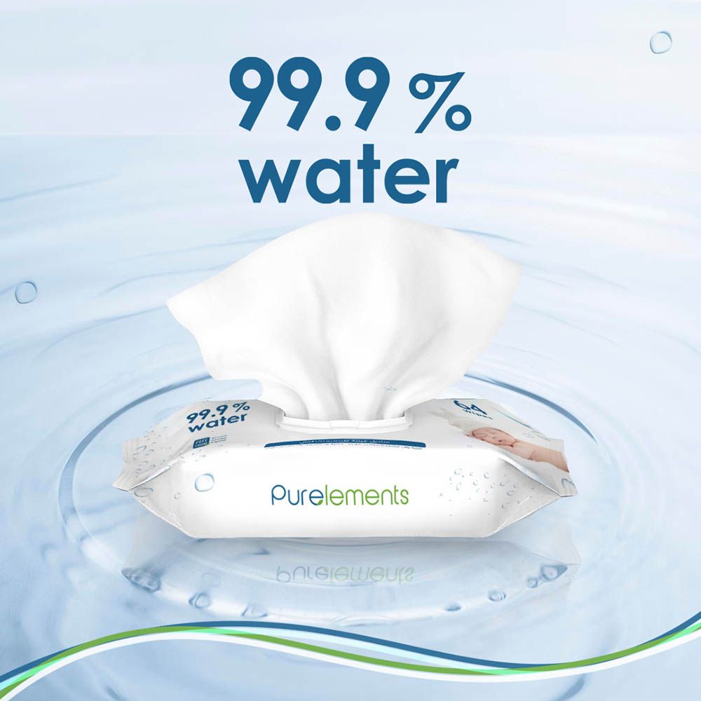 Purelements - Aloe Natural 99.9% Water Wipes - 64pcs