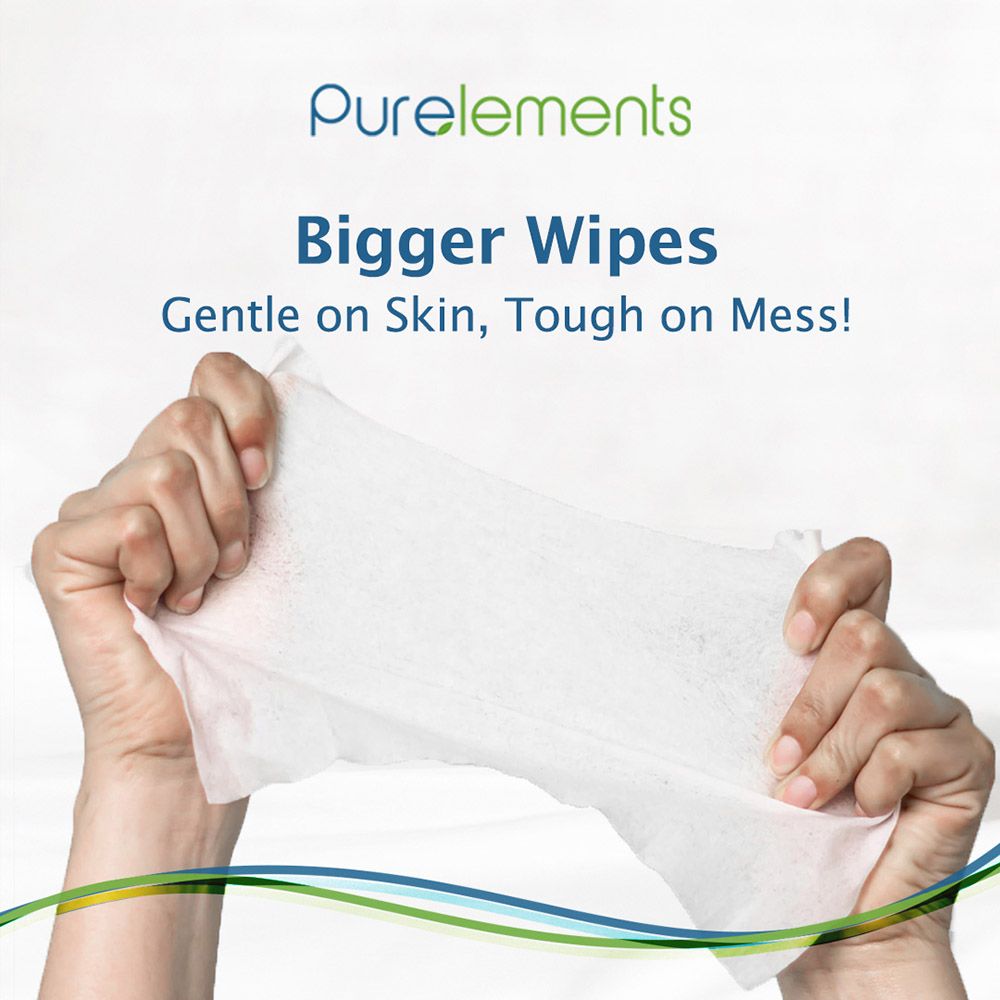 Purelements - Olive Oil Extract Natural Kids Wipes - XL - 80pcs