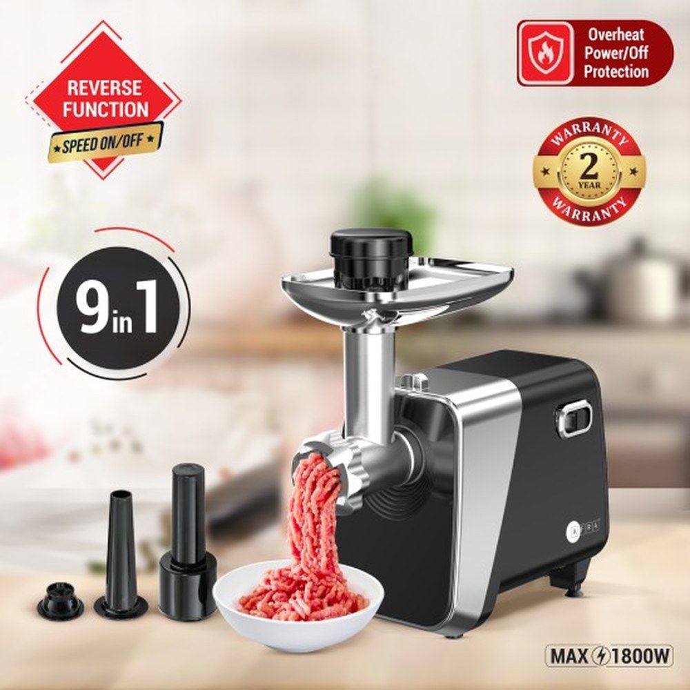 Afra - Meat Grinder - Black - 1800 W