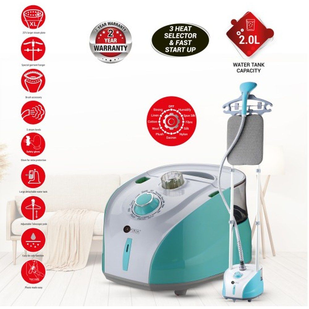 Afra - Garment Steamer With Iron Board - 2 L