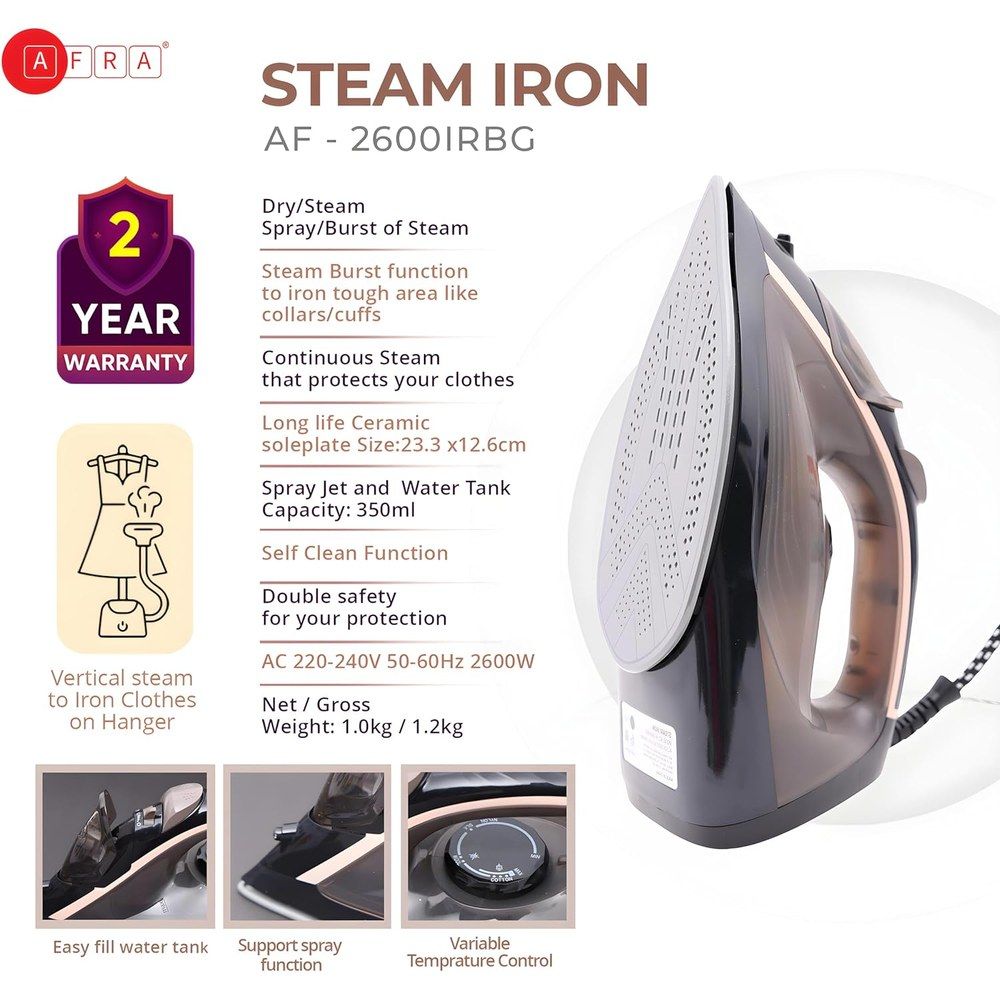 Afra - Steam Iron - 2600 W