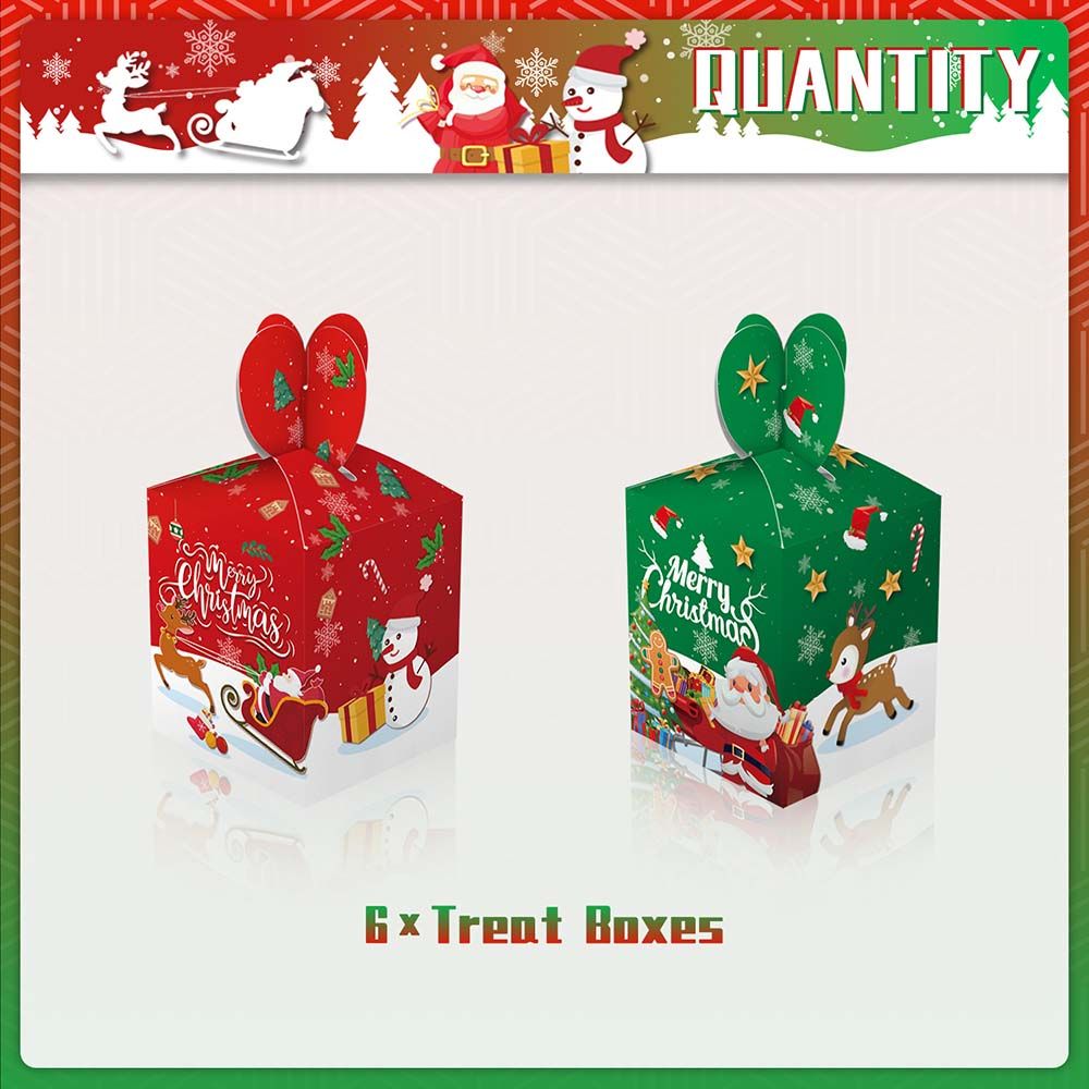 Highland - Merry Christmas Gift Candy Boxes - 6pcs