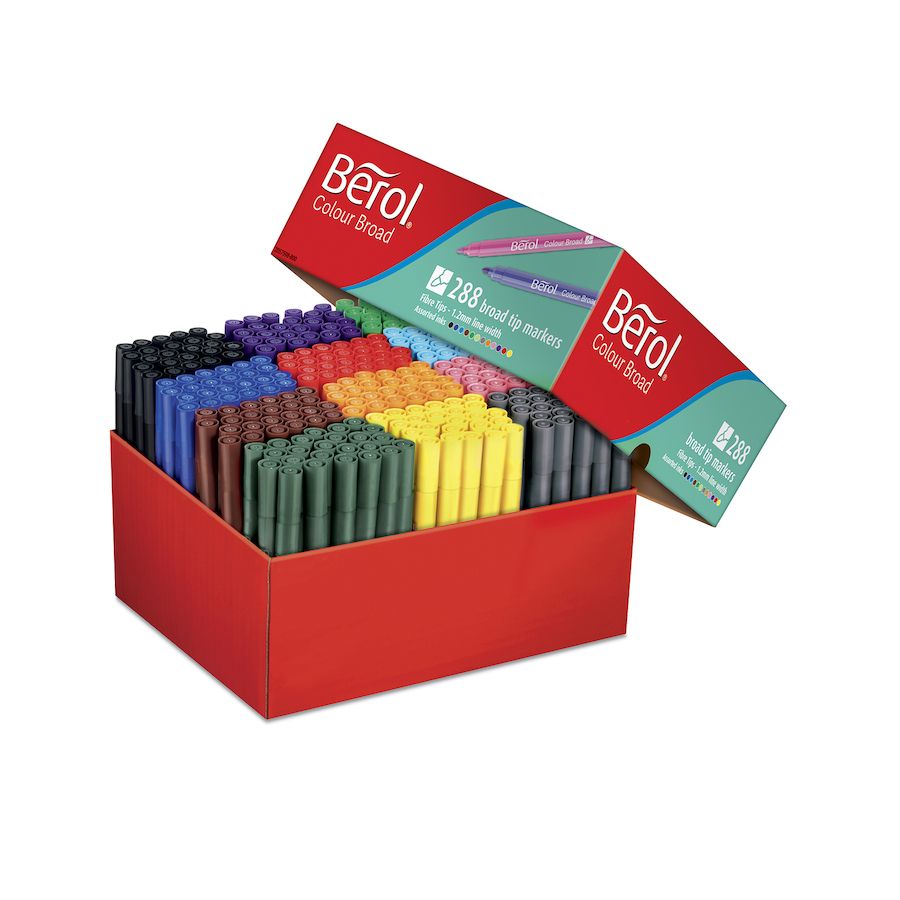 TTS - Berol Colour Broad Tipped Marker Pens - 288pcs