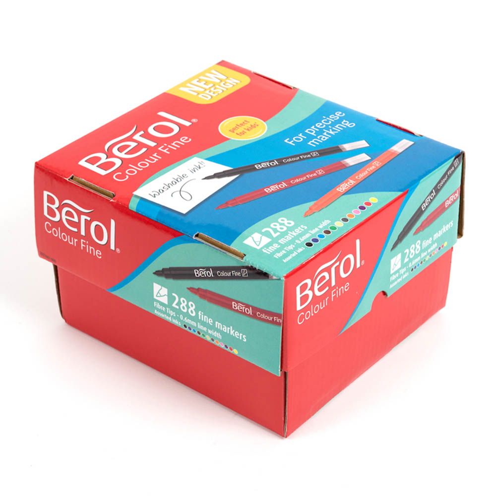 TTS - Berol Colour Fine Tipped Marker Pens - 288pcs