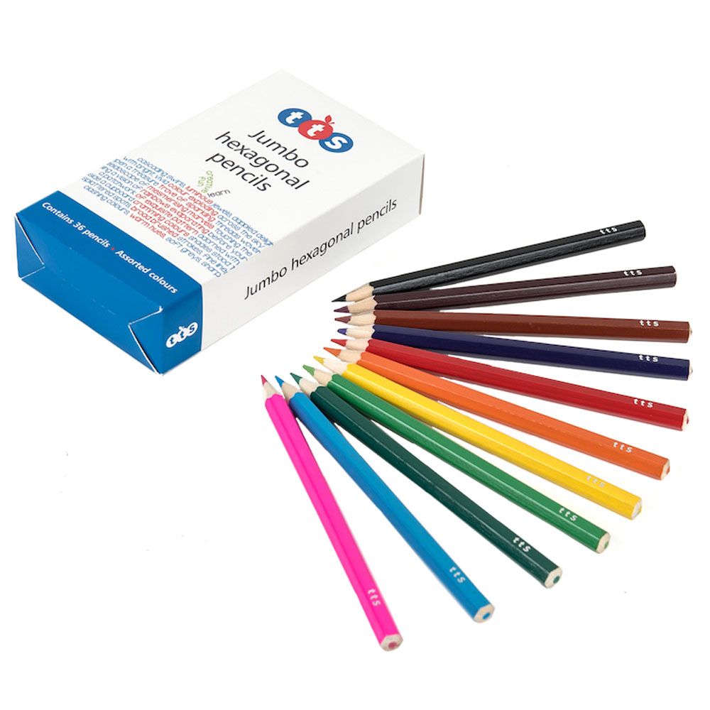 TTS - Jumbo Hexagonal Colouring Pencil - 36pcs