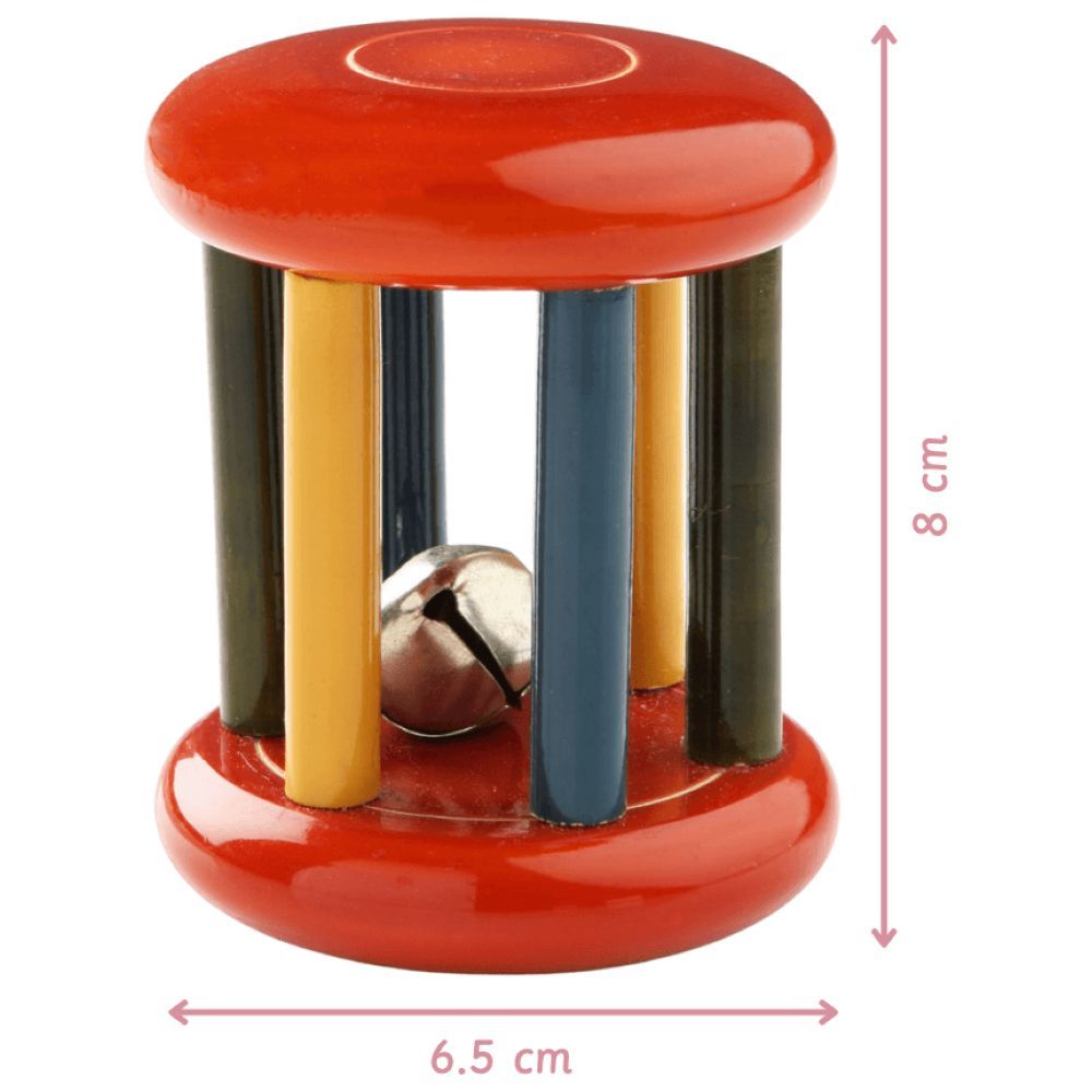 Ariro - Small Tumbler Red Wooden Rattle