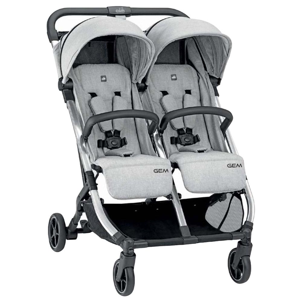 Cam - Gem Double Stroller - Grey