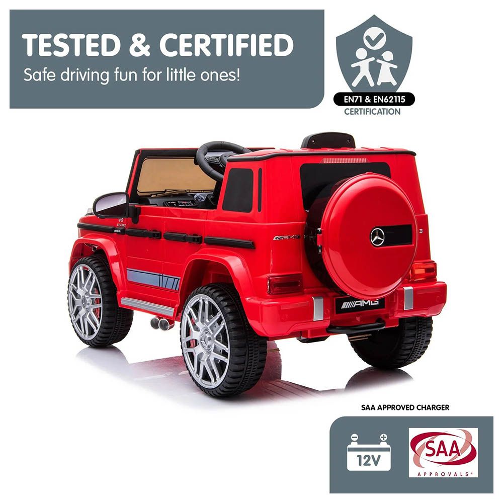 Mercedes-Benz - G63 Kids Rideon Jeep - 12V - Red