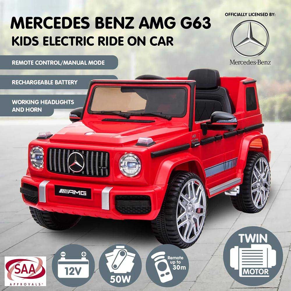 Mercedes-Benz - G63 Kids Rideon Jeep - 12V - Red