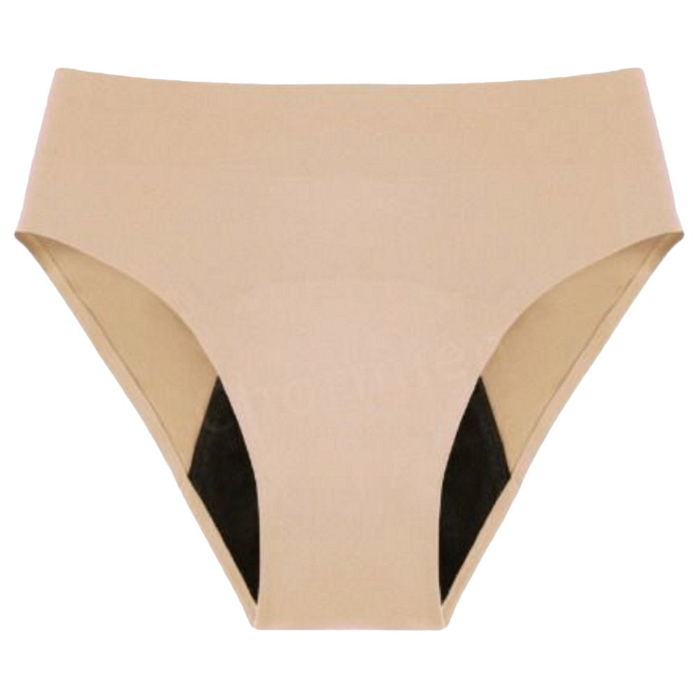 Bodi Fresh - High Waist Brief Period Protection Underwear - Nude