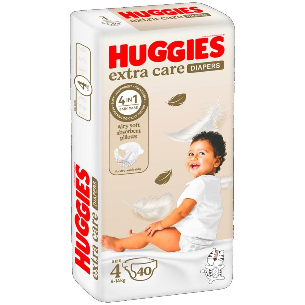 Huggies - Extra Care, Size 4, 8 -14 kg, Value Pack, 40 Diapers