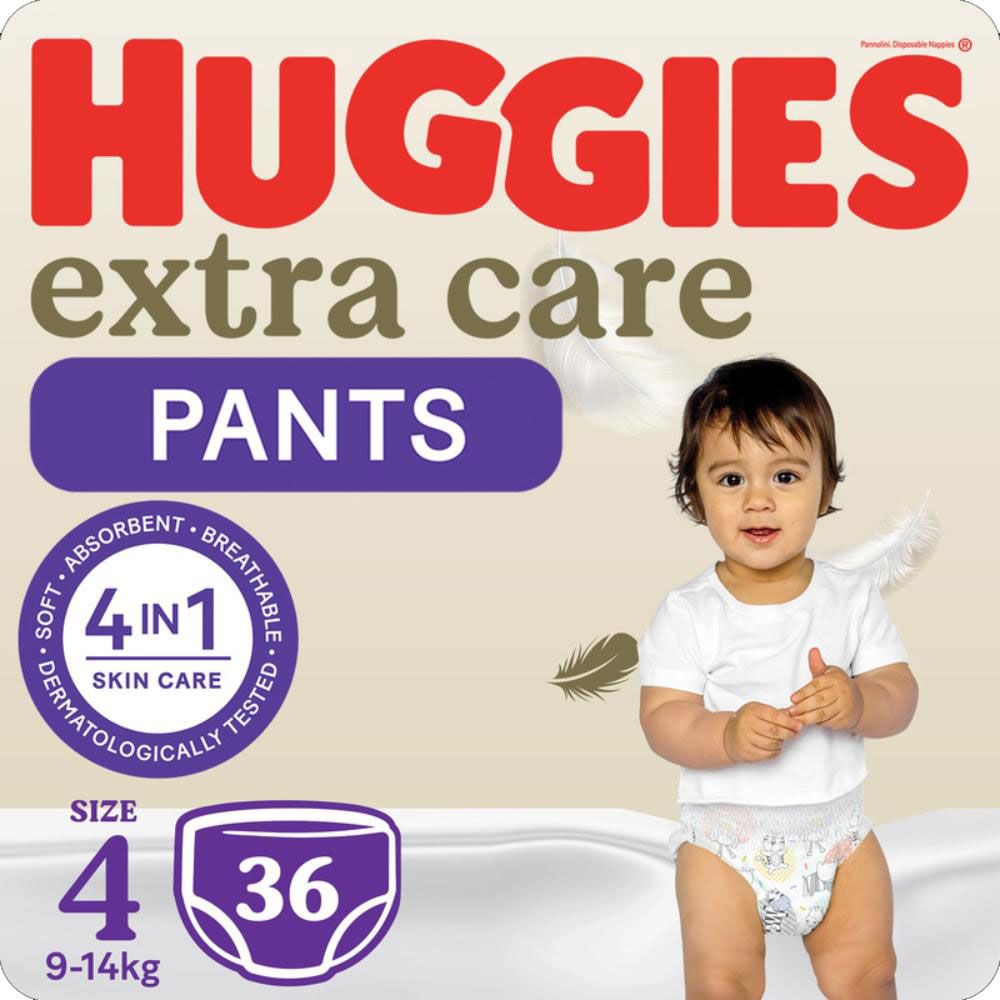 Huggies - Extra Care Baby Diapers, Size 4, 8 -14 kg, Jumbo Pack, 68 Diapers - Packaging May Vary