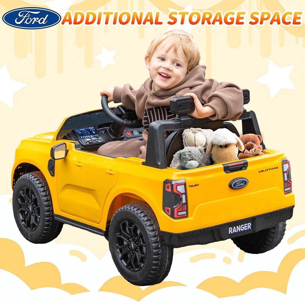 Ford - Ranger Licensed Kids Battery Rideon Car - Orange - 12V