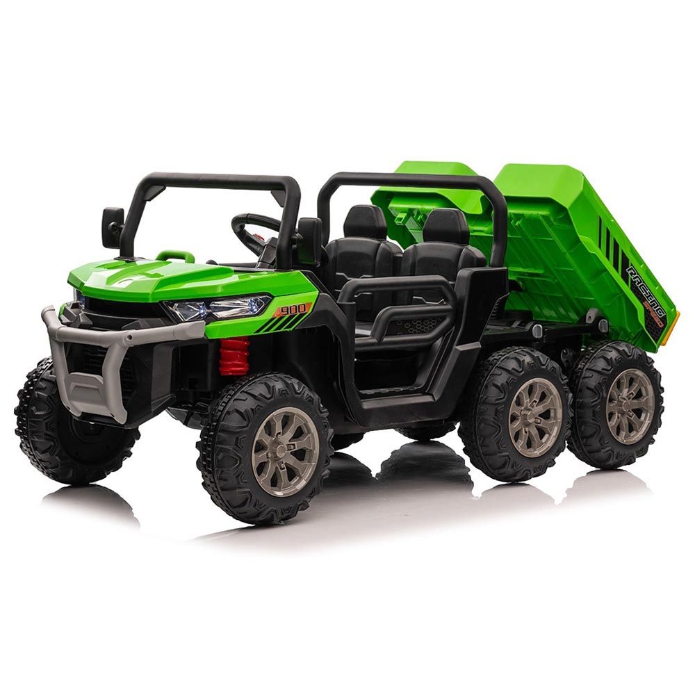 Amsham - Rideon Construction Truck With Electric Tipping Bed - Green - 24V