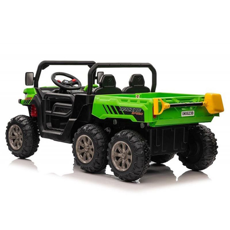 Amsham - Rideon Construction Truck With Electric Tipping Bed - Green - 24V