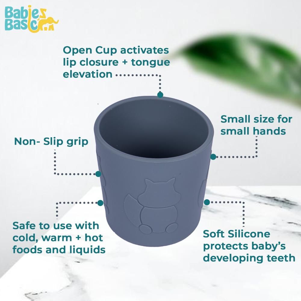 Babies Basic - Silicone Trainer Cup - Grey