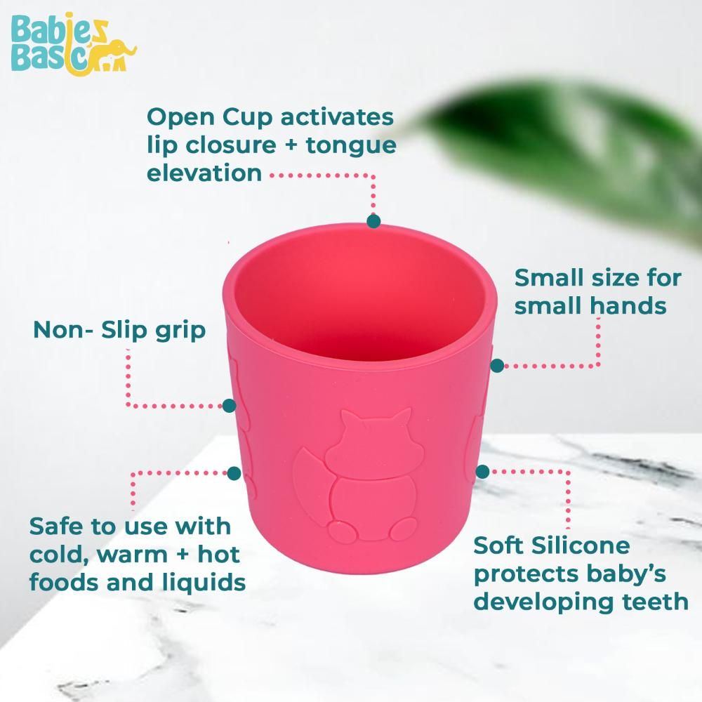 Babies Basic - Silicone Trainer Cup - Pink