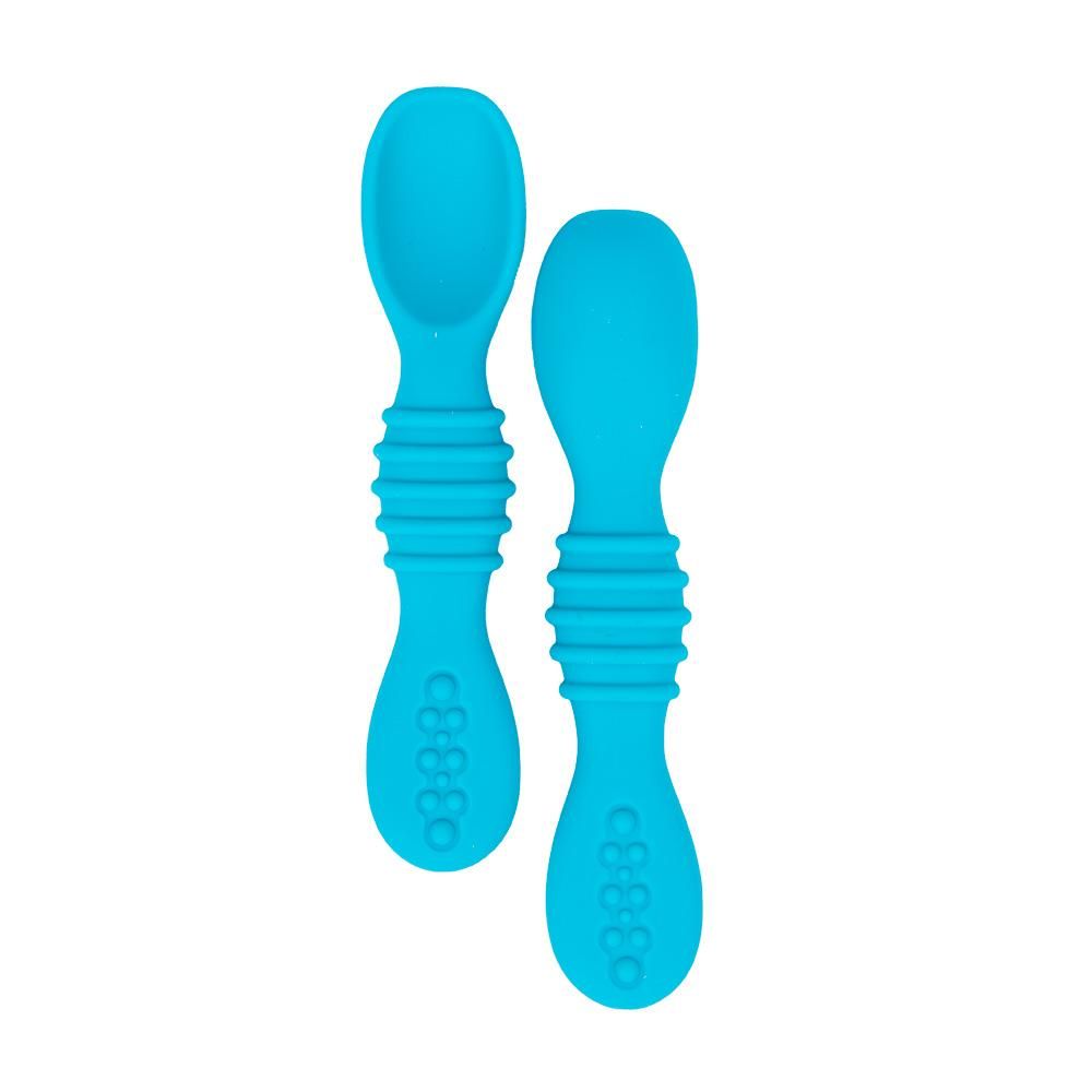 Babies Basic - First Stage Silicone Spoons - Blue