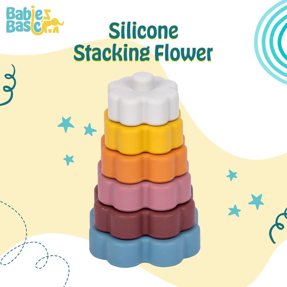 Babies Basic - Silicone Stacking Toy - Flower